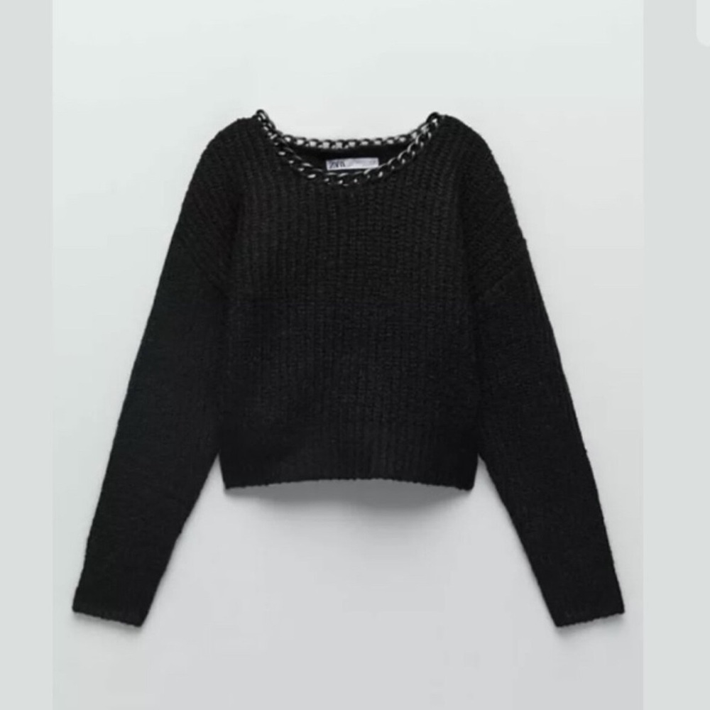 Zara | Chucky Chain Neck Sweater Black Size M